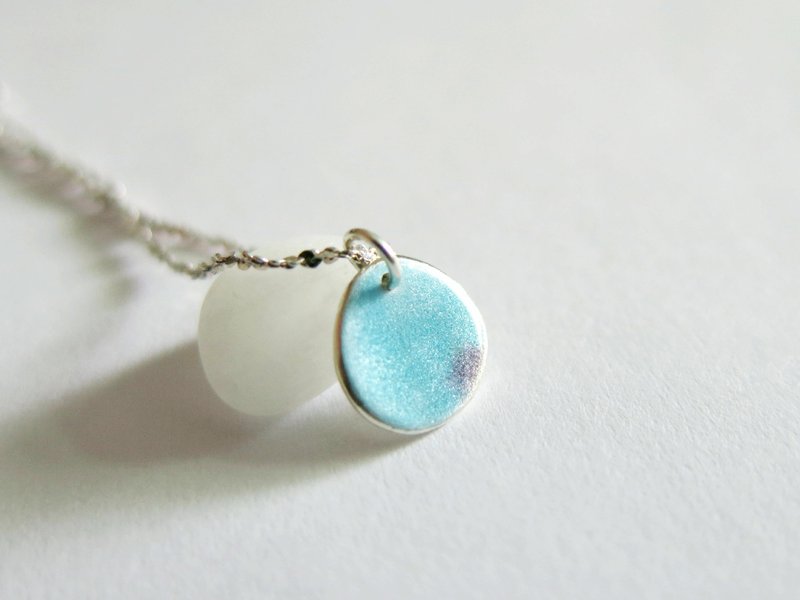 配色游戏 / 晴空 - 项链 - 珐琅 蓝色