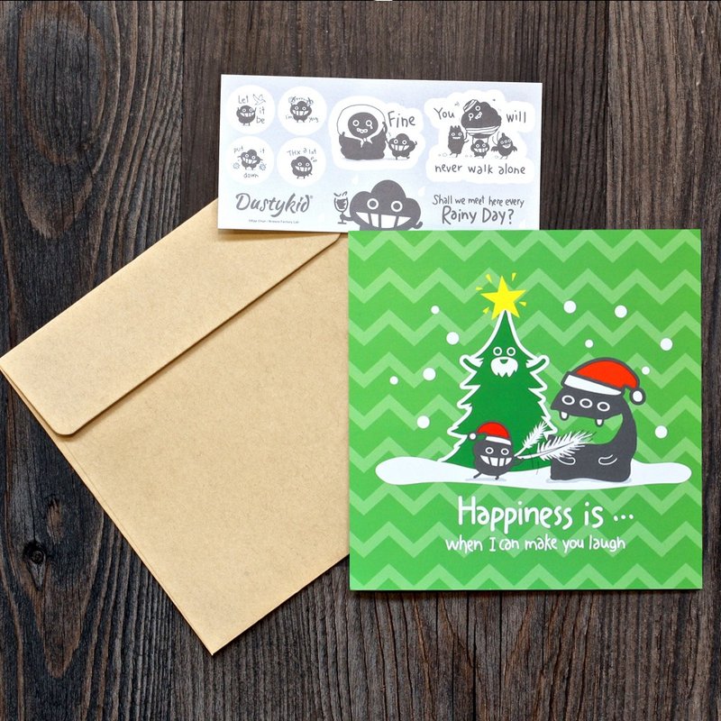 Dustykid 绿色圣诞咭 - 卡片/明信片 - 纸 绿色