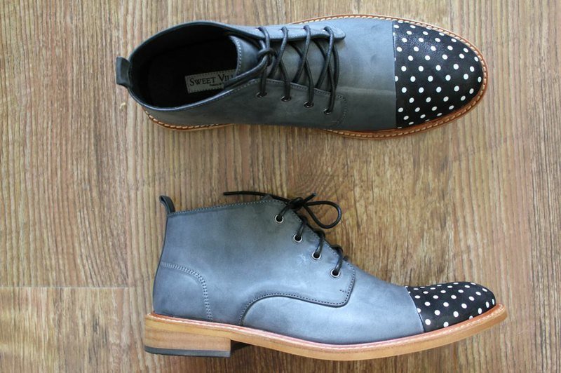 Toe Spring Boots 98328A Iron Grey - 女款休闲鞋 - 真皮 蓝色