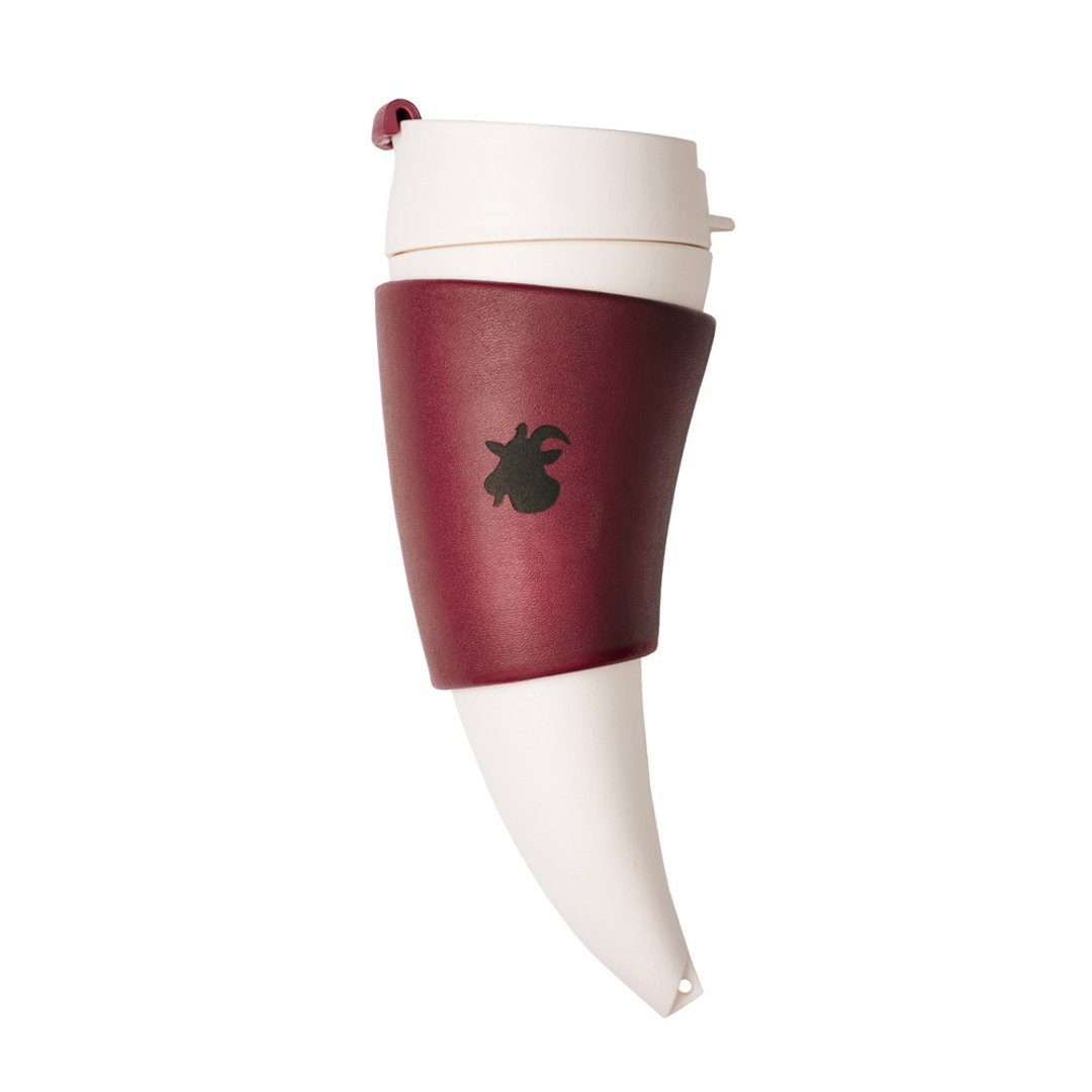 【GOAT STORY】Goat Mug 山羊角咖啡杯 羊角杯 12oz/350ml-酒红 - 咖啡杯/马克杯 - 其他材质 红色