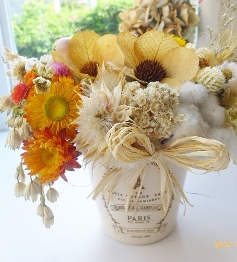 [ Love flower decoration ] 杂货风干燥珐琅瓷盆花 - 植栽/盆栽 - 植物．花 多色