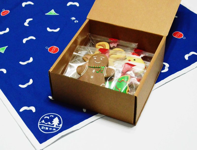 //圣诞饼干礼盒// 浏海树周年纪念方巾＋圣诞饼干 - 手工饼干 - 新鲜食材 多色
