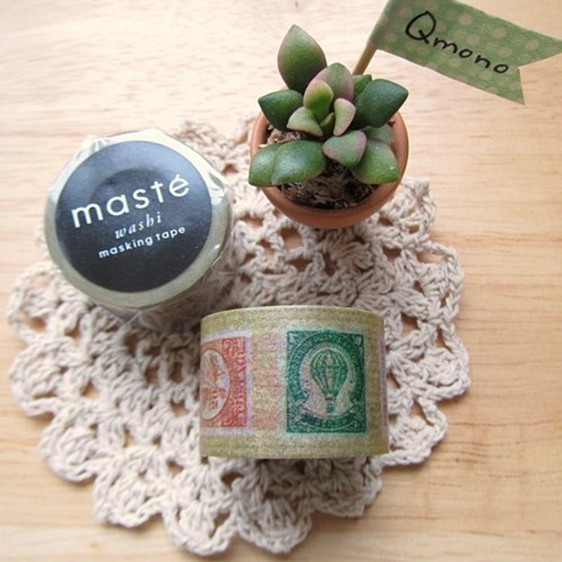 maste Masking Tape 和纸胶带 Multi系列【邮票(MST-MKT16-A)】 - 纸胶带 - 纸 卡其色