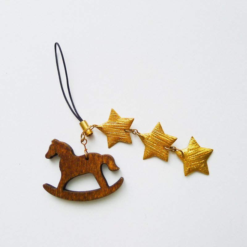 在星空下做一个可爱的梦 / 手机吊饰 - 吊饰 - 其他材质 黄色