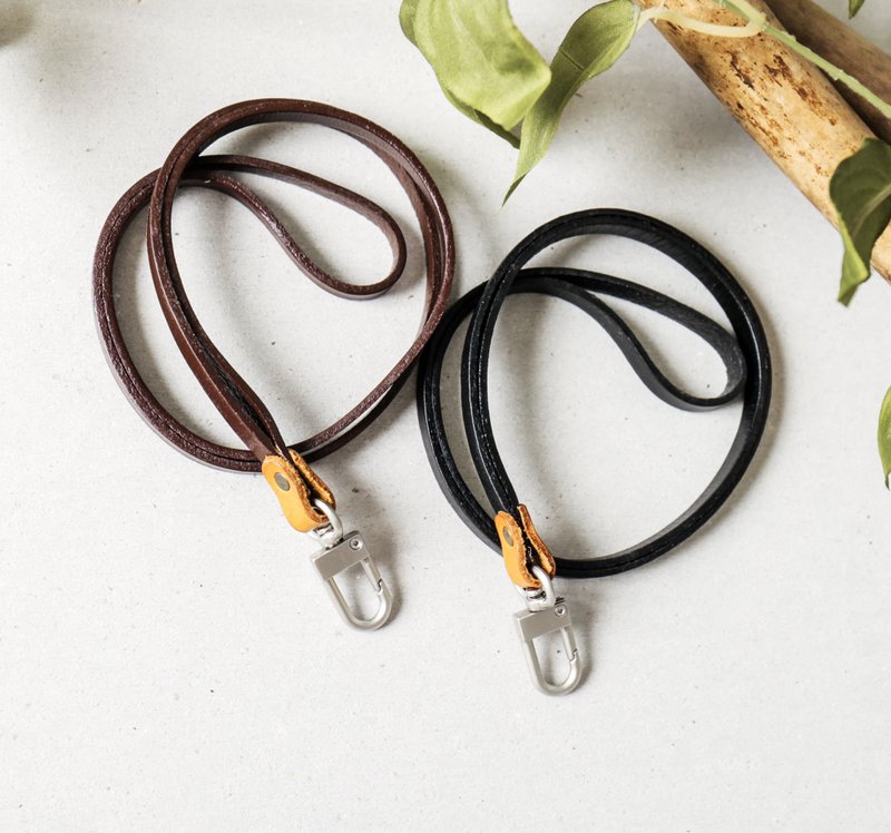 牛皮挂绳适用各式证件夹名片夹票卡夹(黑色) - 证件套/卡套 - 真皮 黑色