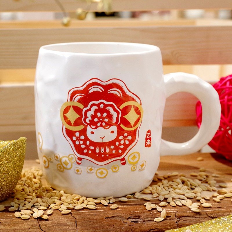 羊年限定-羊滚滚，财人到 - 花瓶/陶器 - 其他材质 白色