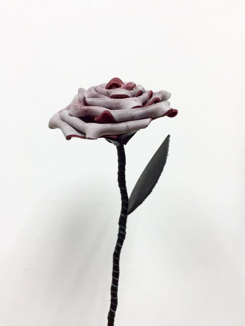 霜降皮革红玫瑰 - 其他 - 真皮 