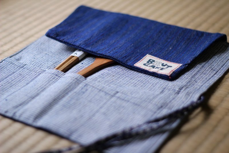 古布餐具袋 // 笔袋 - 厨房用具 - 其他材质 蓝色