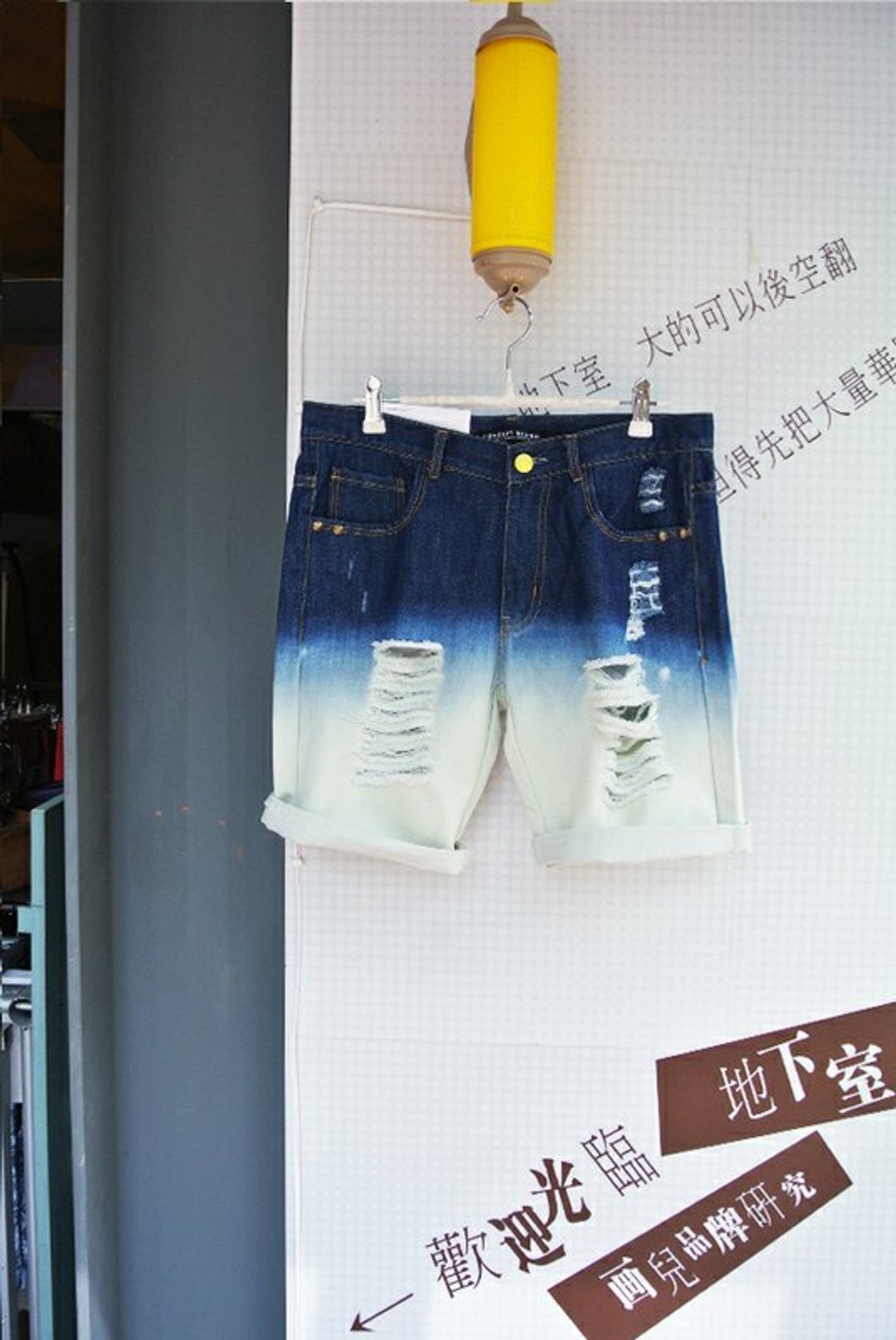 男朋友可以穿这么帅吗?被妈妈染坏牛仔短裤 - 男士长裤 - 其他材质 蓝色
