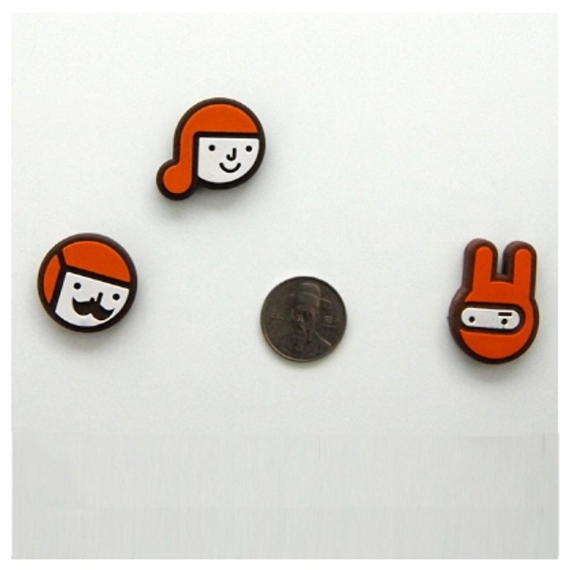 Dessin x JSTORY-hello磁铁组-3入,JST12880 - 冰箱贴/磁贴 - 其他材质 多色