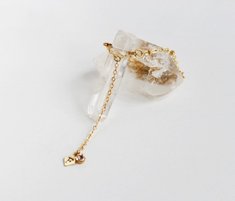 冰晶-能量之石 白水晶手敲字母原石项链 天然石手创 极简几何 个性 情人节 生日礼物 纪念日 宴会 party 交换礼物 圣诞节 - 其他 - 宝石 