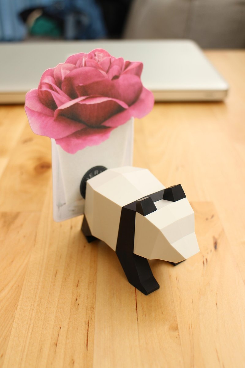 折纸动物园 熊家族 / 猫熊 熊猫 交换礼物 - 文件夹/资料夹 - 塑料 白色