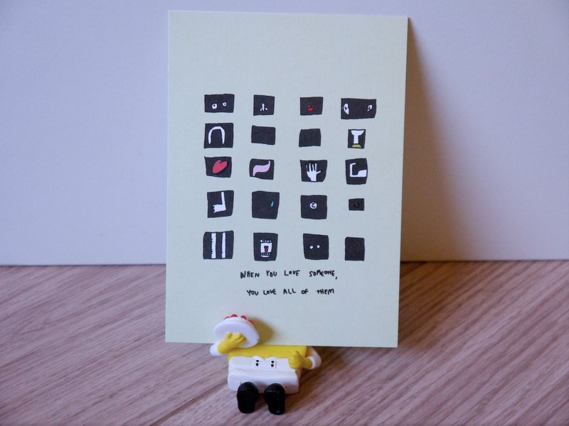 LOVE /明信片 - 卡片/明信片 - 纸 绿色