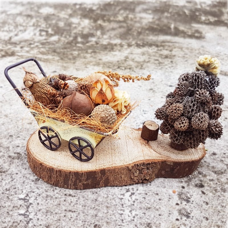 乡村仿旧风圣诞果实小推车 - 摆饰 - 其他金属 白色