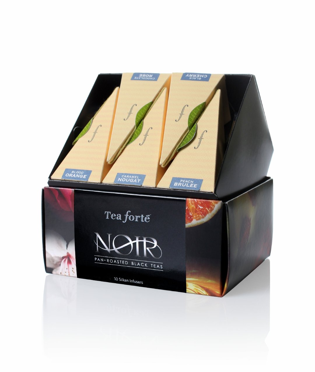Tea Forte 10入丝质金字塔型茶包 – 星选珍藏 Noir Collection - 茶 - 新鲜食材 黑色