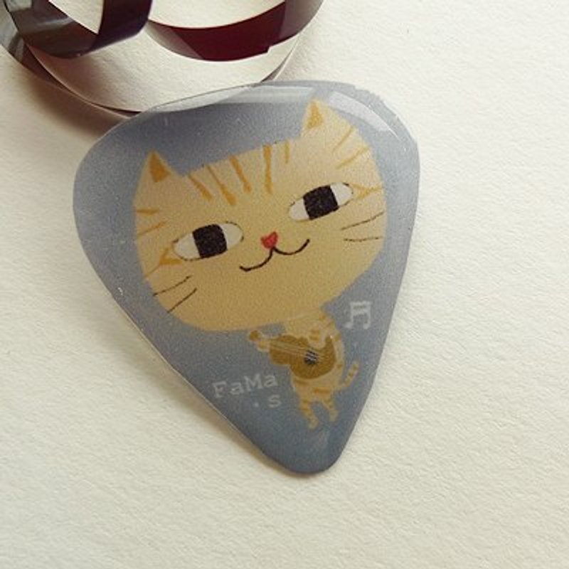 FaMa's Pick吉他弹片Cat Band 吉他手阿橘猫 - 吉他配件 - 树脂 蓝色