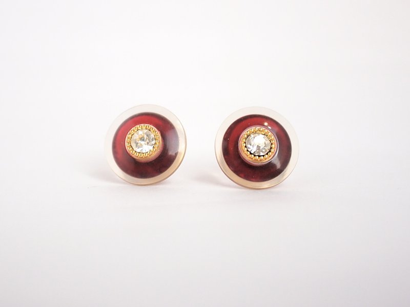 [Circle dot] 陀飞 - 耳环/耳夹 - 其他金属 金色