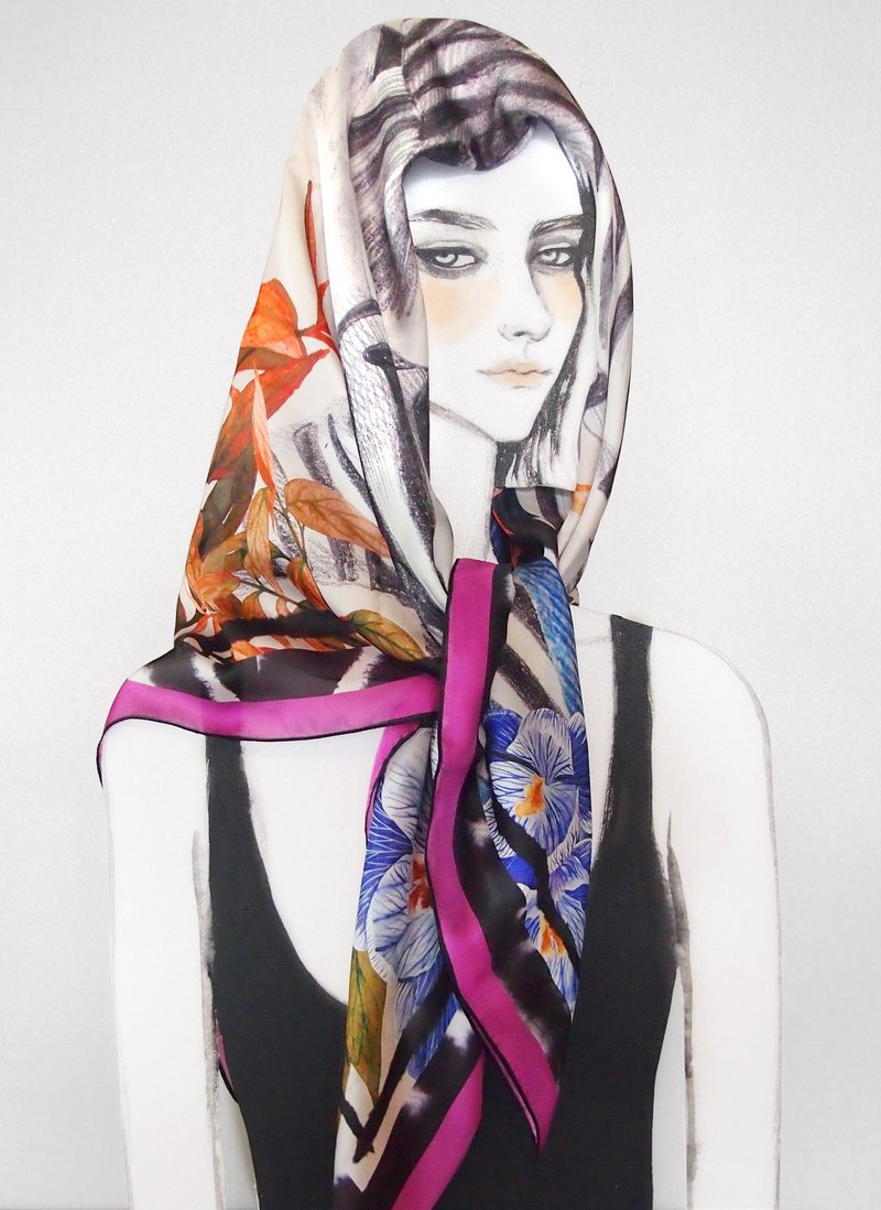 Me&A Cup of Hot Chocolate/ The Zebra/ 斑马花花 - 丝巾 - 其他材质 多色