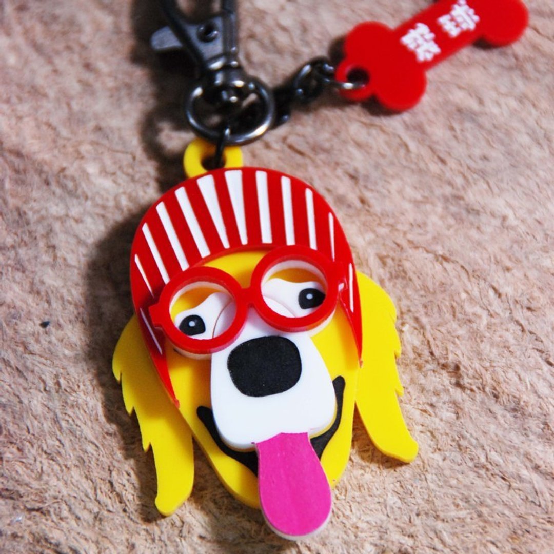 客制化毛小孩婚礼小物/黄金猎犬 - 项圈/牵绳 - 塑料 黄色