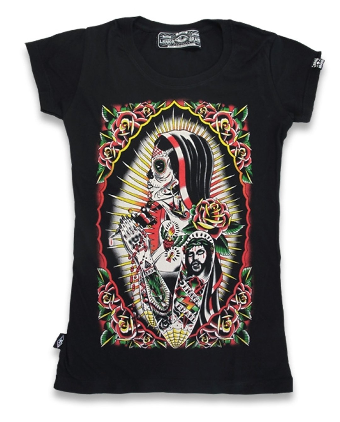 LIQUOR BRAND - ROSA T-Shirts - 女装 T 恤 - 棉 黑色