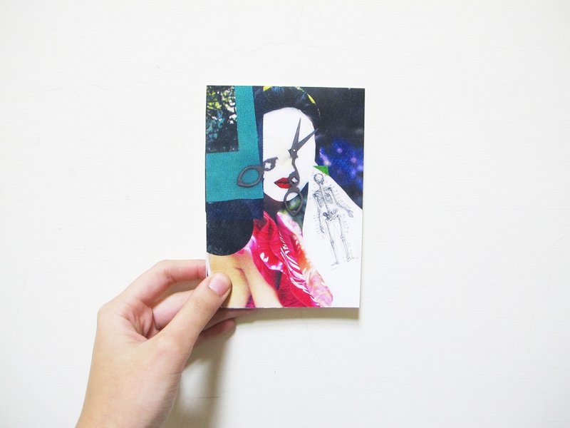剪去不要的自己★拼贴明信片 - 卡片/明信片 - 纸 蓝色