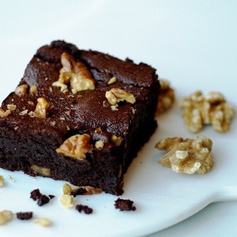 核桃海盐苦甜巧克力布朗尼 [4入装 礼盒] - 巧克力 - 新鲜食材 咖啡色