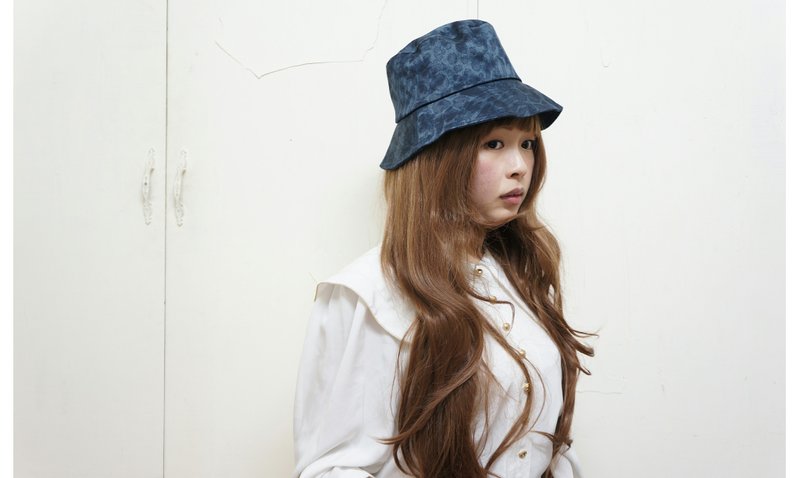 ☚ 缤纷系 _ 好少女渔夫帽 _ 靛蓝色花豹(L) ☛ - 帽子 - 其他材质 蓝色