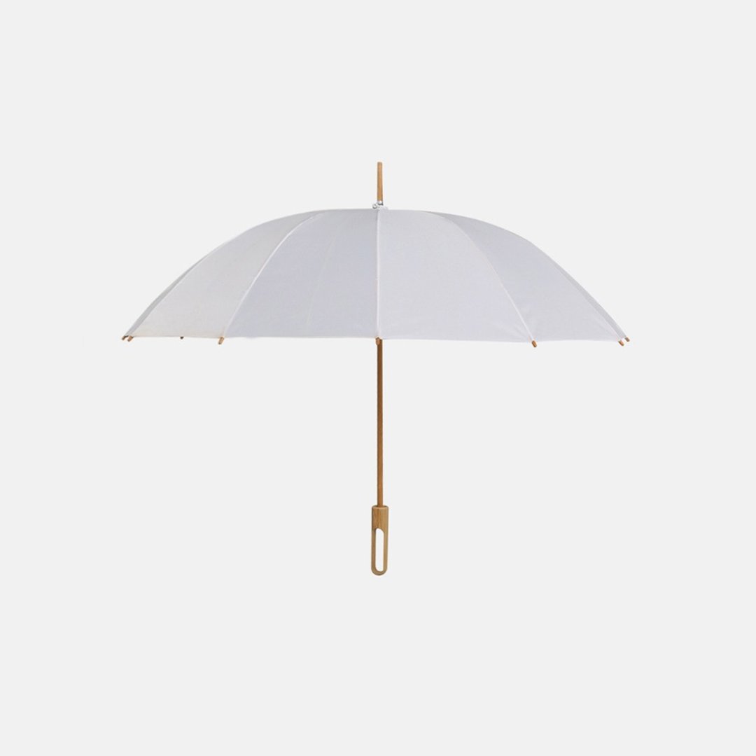 竹语 | 经典霜白手工竹制长柄雨伞、红点IF奖 - 雨伞/雨衣 - 竹 白色