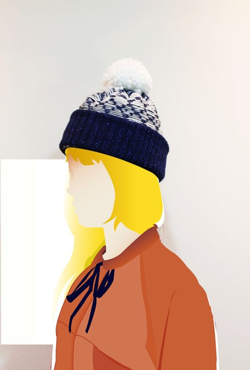 mnr.product＃001/手工提花毛帽 - 帽子 - 其他材质 蓝色