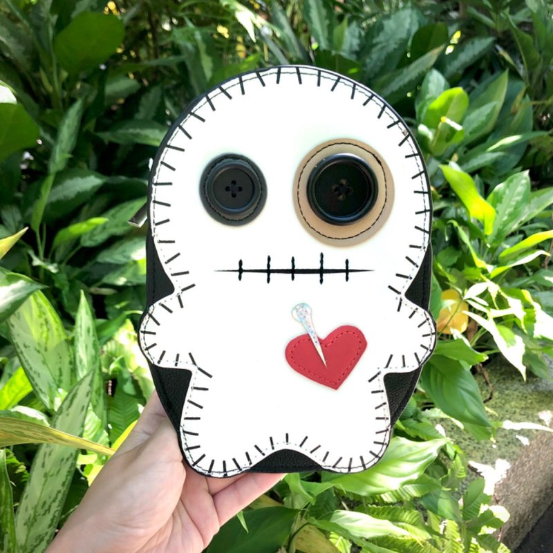 夜光效果/防小人插心巫毒娃娃童趣造型斜背包/手机包 - 酷乐村 - 侧背包/斜挎包 - 人造皮革 白色