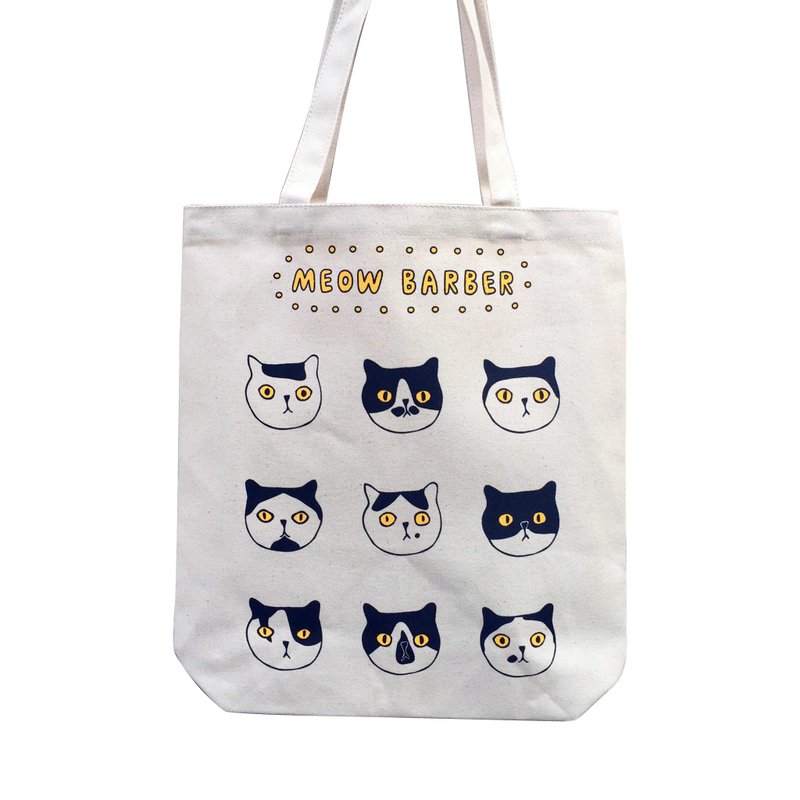 阿喵理发厅 - 阿喵理发厅帆布袋 - 侧背包/斜挎包 - 其他材质 白色