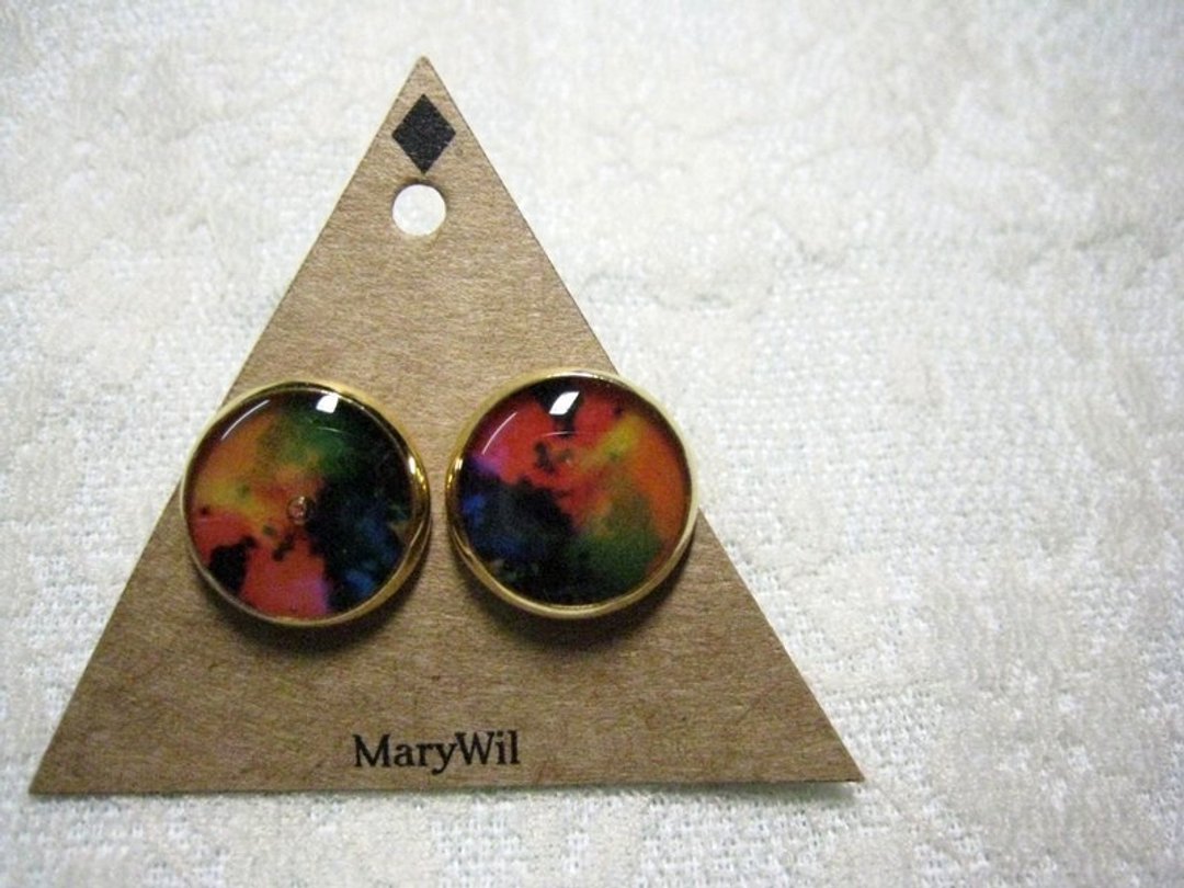MaryWil水彩缤纷耳环 - 耳环/耳夹 - 其他金属 多色