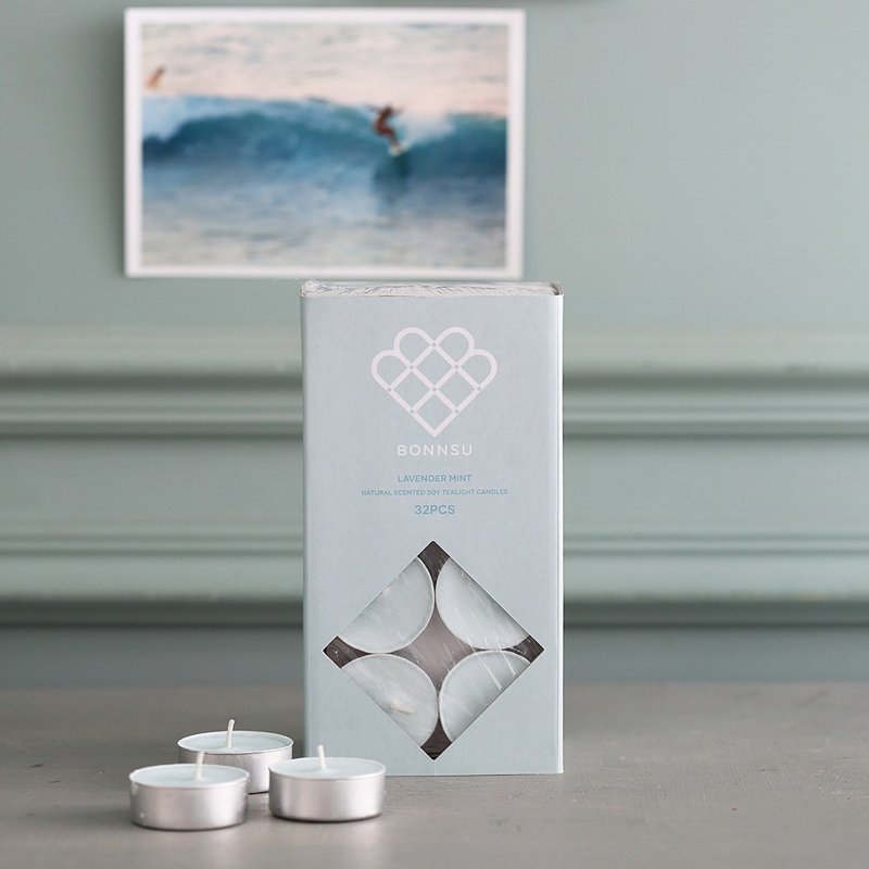 BONNSU  天然大豆香氛蜡烛32入 薰衣草薄荷 - 蜡烛/烛台 - 蜡 