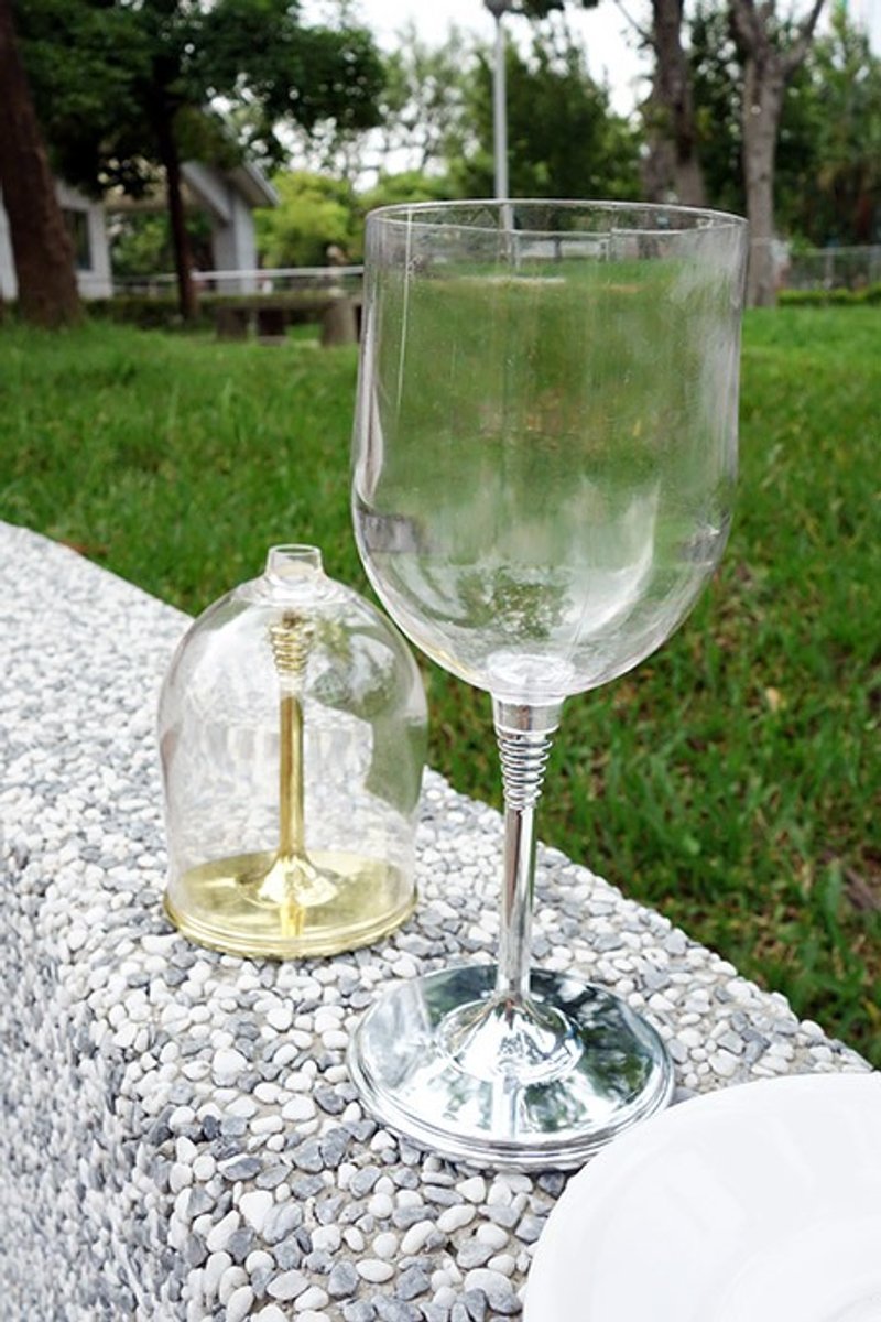 圣诞银(1入)-Outdoor Wine Glass-户外高脚杯 红酒杯 塑胶杯 野餐 露营 杯子 礼物 - 其他 - 塑料 灰色