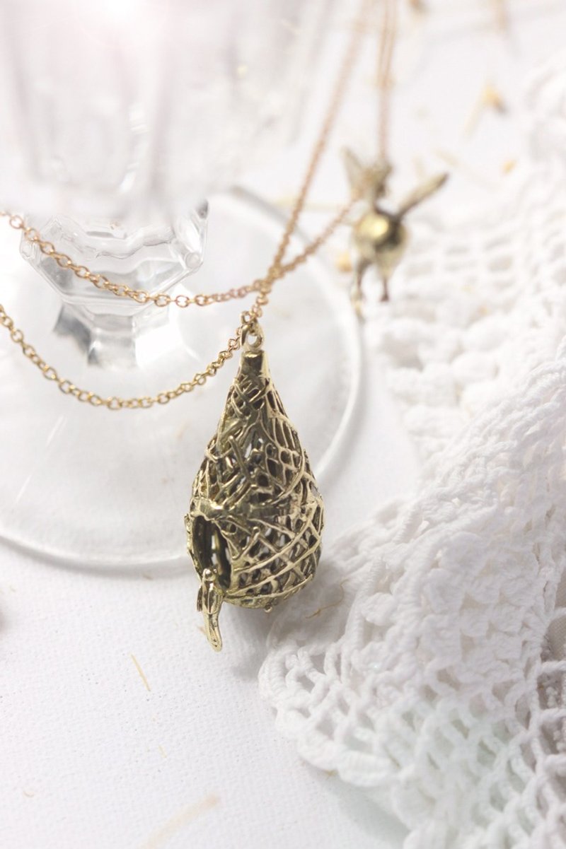 Bird's nest necklace by linen. - 项链 - 其他金属 
