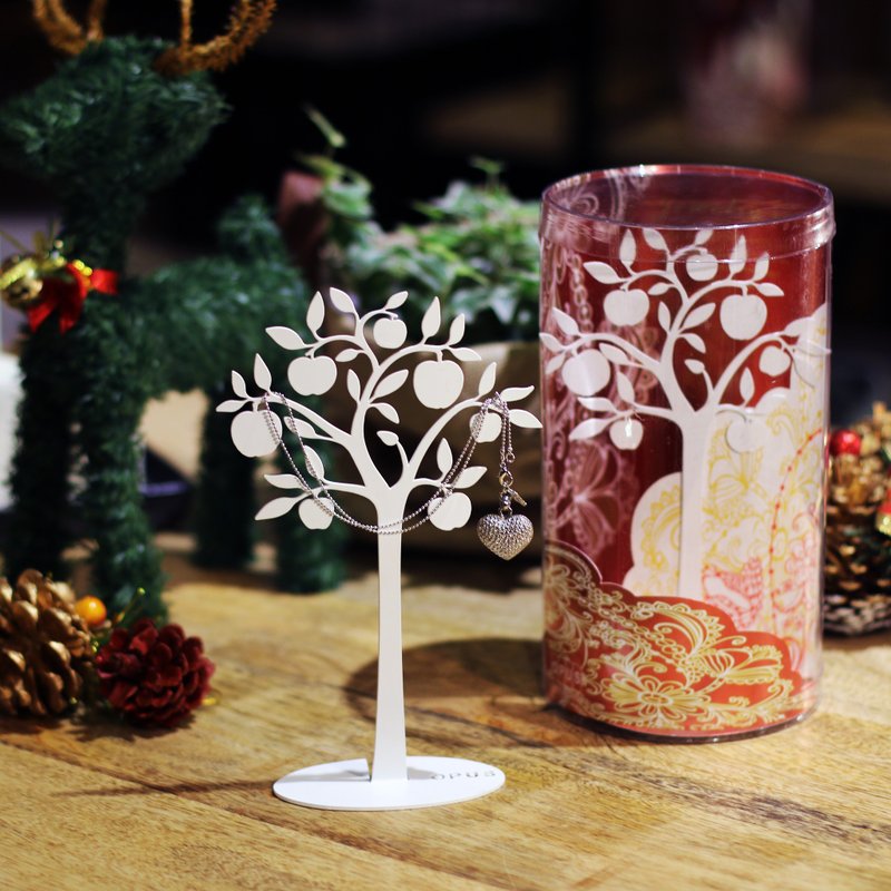 【OPUS东齐金工】欧式铁艺饰品架/金属首饰座/戒指项链架/生日礼物/开店礼物/圣诞交换礼物(苹果树-优雅白) - 摆饰 - 其他金属 白色