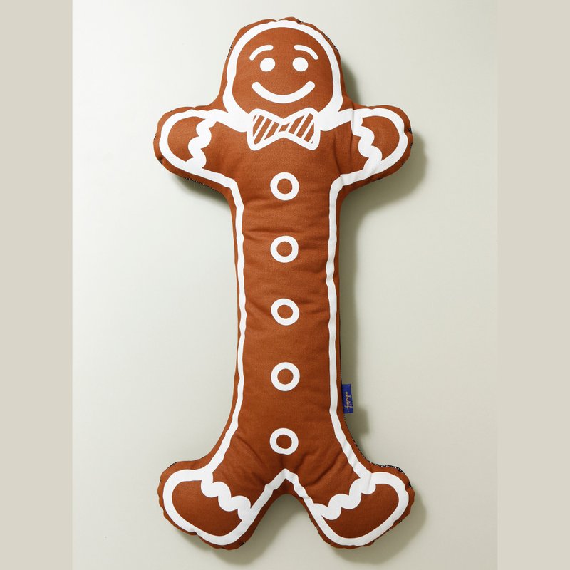 ◎圣诞节限定◎【长身姜饼人】手工绢印 抱枕 / 长抱枕 含芯 - 枕头/抱枕 - 其他材质 