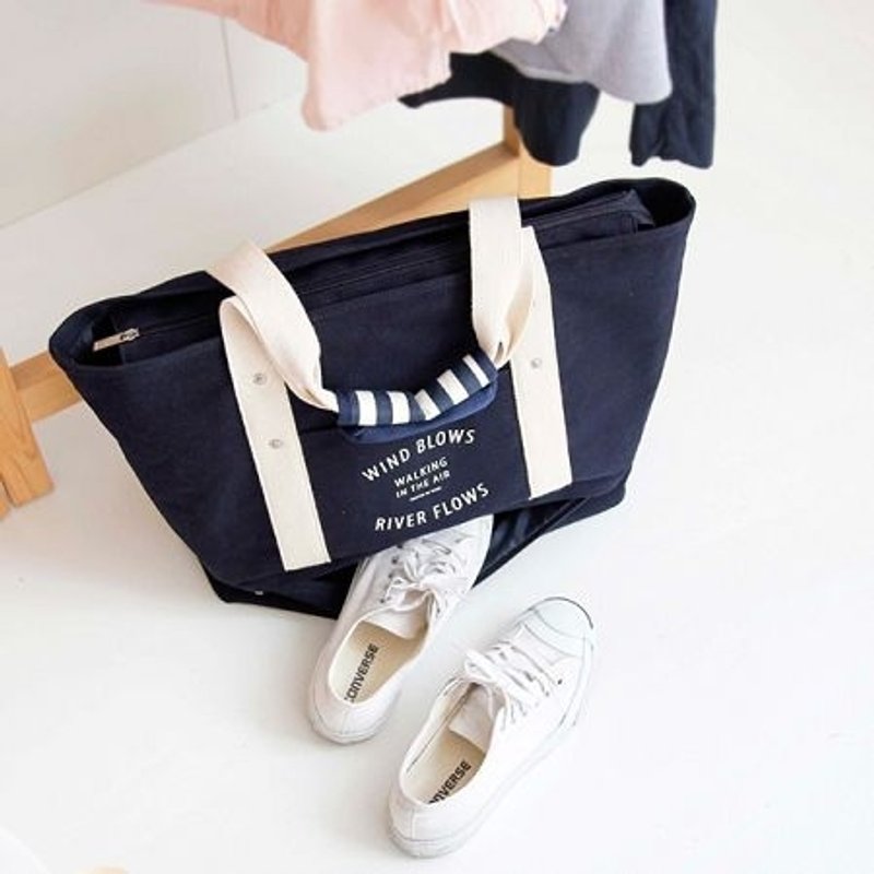 Dessin x Iconic-美好时光大容量双层肩背包V2-海军蓝,ICO81944 - 侧背包/斜挎包 - 其他材质 蓝色