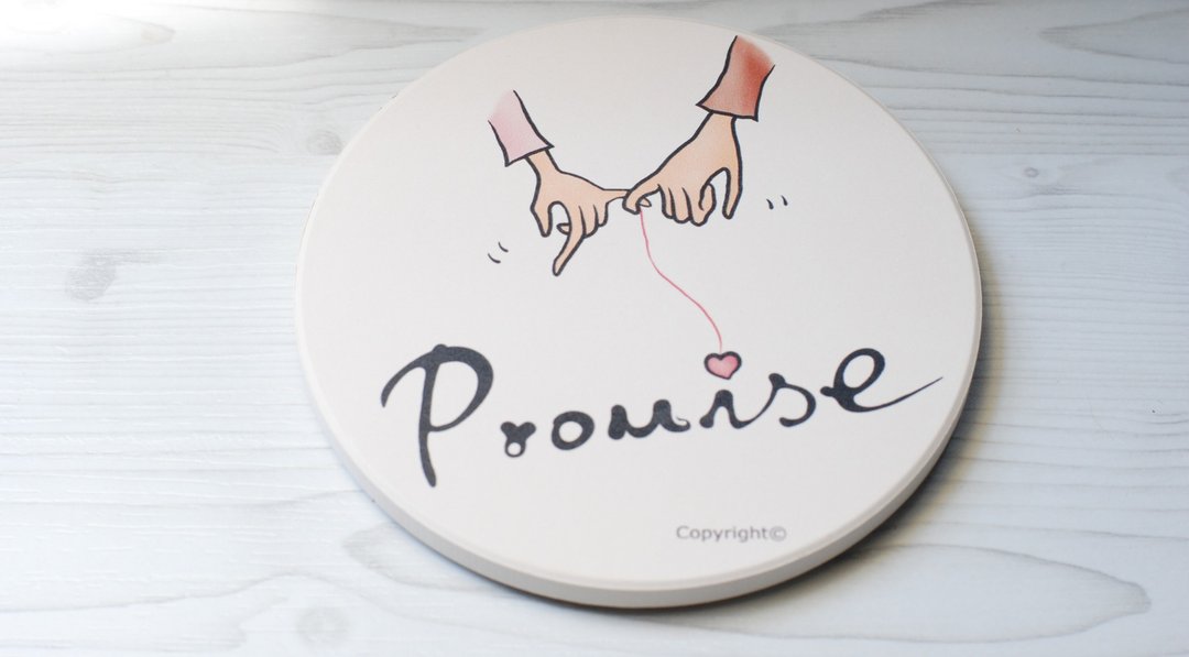 吸水杯垫-Promise - 杯垫 - 其他材质 白色