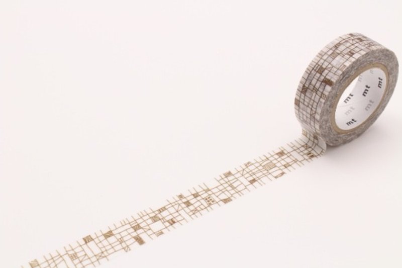 mt 和纸胶带 Deco【线条街町-咖啡 (MT01D292)】 - 纸胶带 - 纸 咖啡色