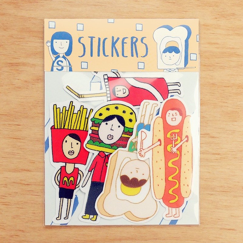 右手超人中贴纸 / 第5组 - 贴纸 - 纸 橘色