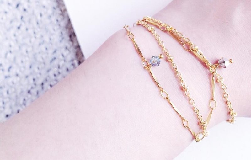 【 Mermaid's tears-人鱼泪滴---双圈手链 】 - 手链/手环 - 其他金属 