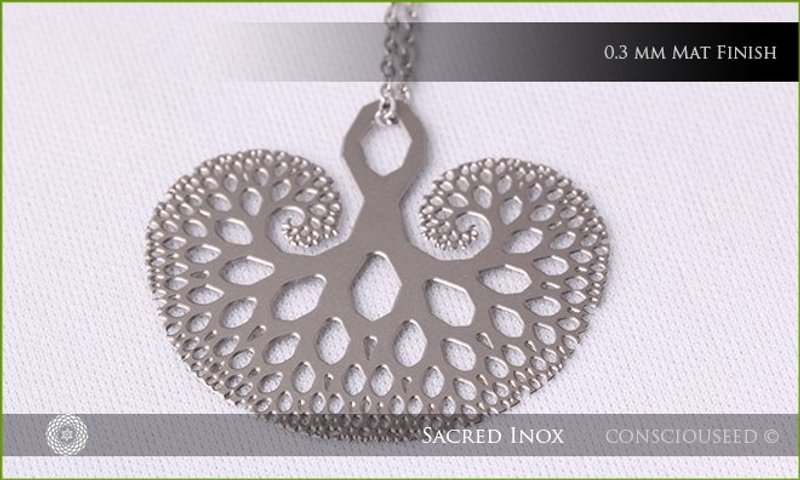 碎型几何 树 Fractal Tree - 项链 - 其他金属 灰色