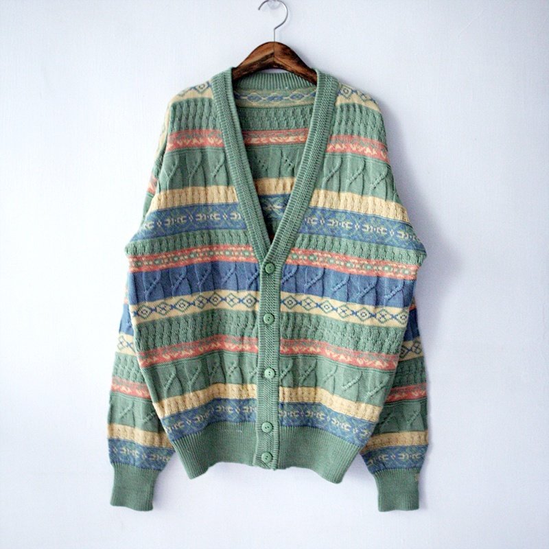 【Banana Flyin'】绿色麻花开襟毛衣 - 女装针织衫/毛衣 - 其他材质 绿色