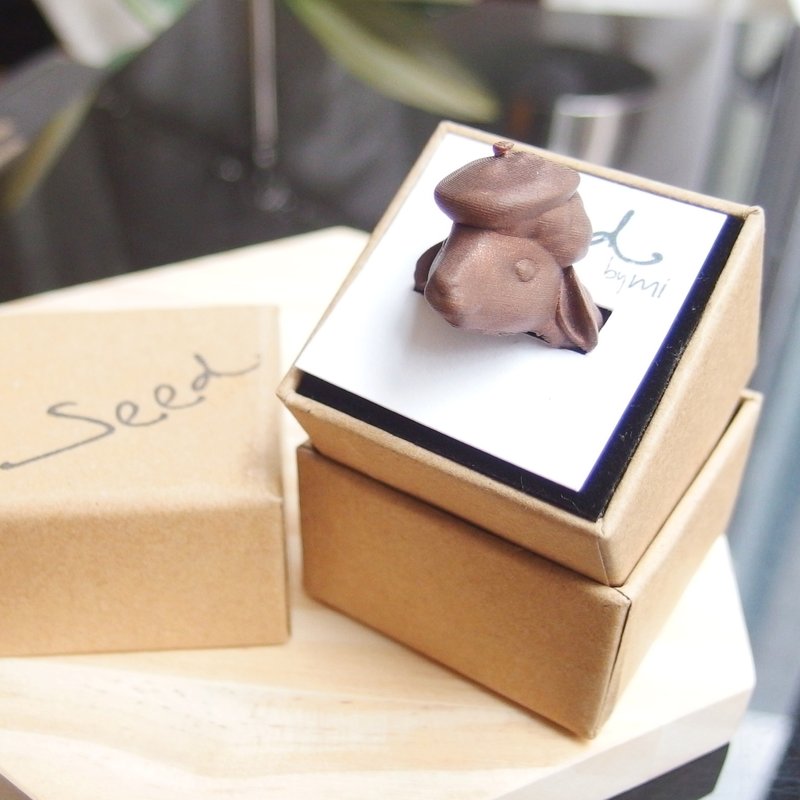 立体打印 ~ 画家羊戒指 - 戒指 - 其他金属 