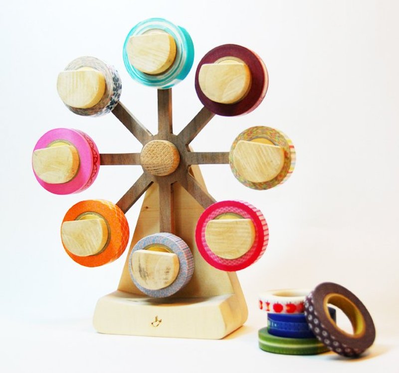 转吧! 摩天轮! 纸胶带展示台 - 其他 - 木头 咖啡色