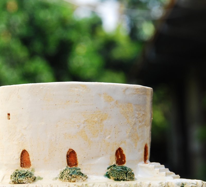 云之端 城堡-圆盆器5（不含植物+有孔）  - 其他 - 其他材质 绿色