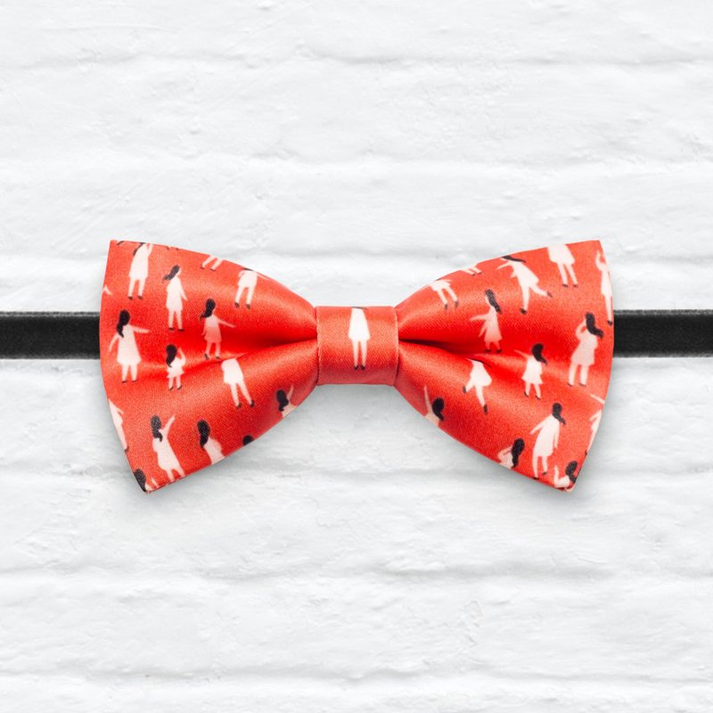 Style 0019 众矢之的 印花 系列 领结 Point to you pattern bowtie - 颈链 - 其他材质 红色
