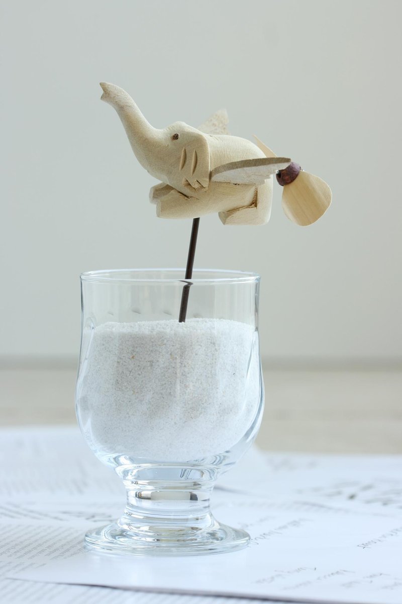 搭配花艺设计 创意花插-- 小飞象 - 其他 - 木头 咖啡色