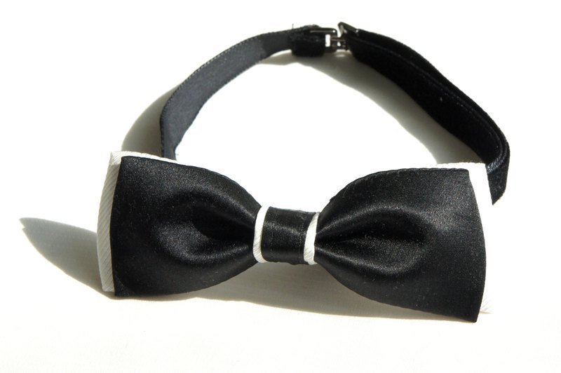 Chess Family 国王棋子 真丝领结 - 领带/领带夹 - 其他材质 黑色